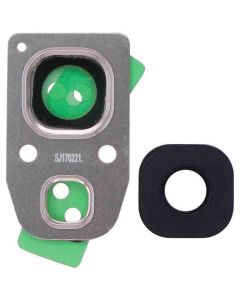 Back Camera Glass Lens and Cover Bezel Ring for Samsung Galaxy A7 (A720/2017) (Silver)