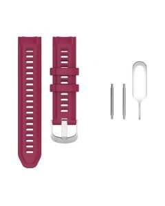 Silicone Strap for Garmin Instinct 2S(Rose Red)