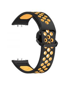 Silicone Strap for Samsung Fit 3(Black Orange)