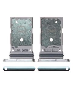 Dual Sim Card Tray for Samsung Galaxy S21 (Silver)