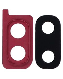 Back Camera Glass Lens and Cover Bezel Ring for Samsung Galaxy A20 (A205/2019) (Red)