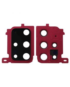 Back Camera Lens with Cover Bezel Ring for Samsung Galaxy S20 Plus (Red)