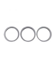 Back Camera Frame Ring for iPhone 11 Pro(Silver)(3 piece set)