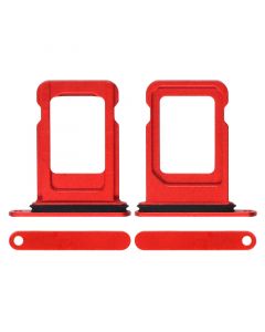 Sim Card Tray with Waterproof Gasket Ring for iPhone 12(Red)