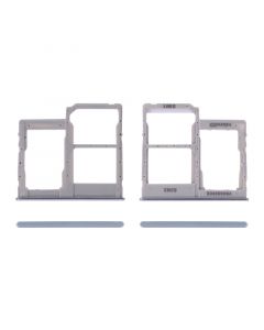Dual Sim Card Tray and MicroSD Card Tray for Samsung A40 (A405/2019)(Silver)