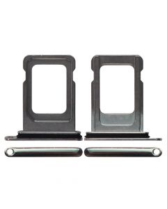 Sim Card Tray with Waterproof Gasket Ring for iPhone 11 Pro Max(Silver)