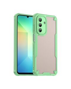 For Samsung Galaxy A26 5G Armor Case-PC+TPU Hybrid,Frosted Semi-Transparent,Anti-Shock Design(Green)