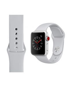 Silicone Strap for Apple iWatch Series (38/40/41MM)(Cloud Gray)