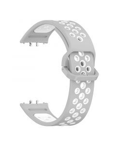 Silicone Strap for Samsung Fit 3(Grey White)