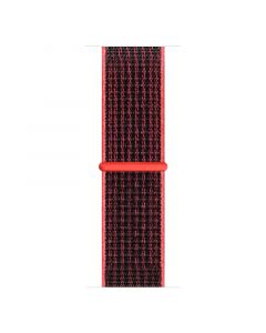 Woven nylon strap for iwatch42/44/45/49mm(Red Black)