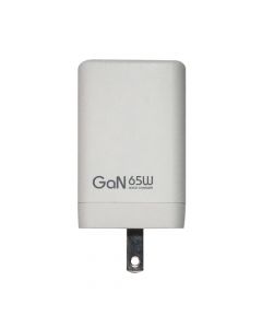 2-Port PD Type C (65W) & USB A (30W) GaN Adapter for Mobile Phone - White