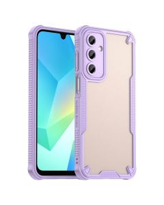 For Samsung Galaxy A16 5G/4G Armor Case-PC+TPU Hybrid,Frosted Semi-Transparent,Anti-Shock Design(Purple)