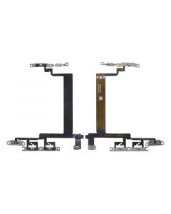Power and Volume Button,Camera Flash LED,Noise Reduction Mic Flex Cable with Metal Plate for iPhone 13 Mini
