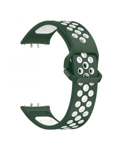Silicone Strap for Samsung Fit 3(Green White)