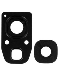 Back Camera Glass Lens and Cover Bezel Ring for Samsung Galaxy A7 (A720/2017) (Black)