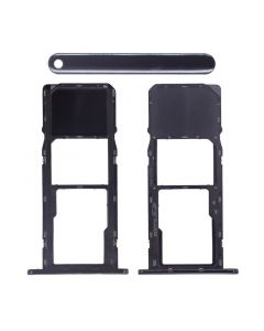 Single Sim Card Tray for LG K51 / Q51 (Black)