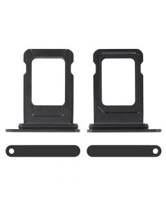Sim Card Tray with Waterproof Gasket Ring for iPhone 12 Pro/12 Pro Max(Black)