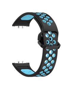 Silicone Strap for Samsung Fit 3(Black Blue)