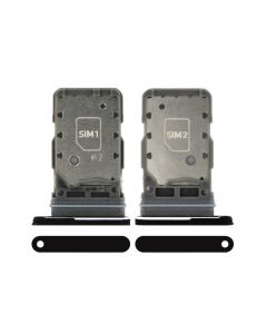 Dual Sim Card Tray for Samsung Galaxy S21 (Black)