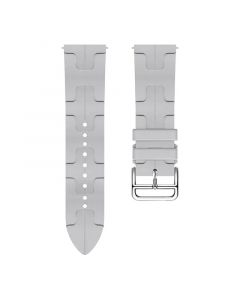H-shaped pattern Silicone Strap for Samsung Galaxy Watch4/5/6(40mm 44mm)/Watch 4 Classic(42mm 46mm)/Watch 6 Classic(43mm 47mm)(Cloudy Gray)(20/20mm)