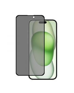 Privacy Tempered Glass for iPhone 15 Plus/iPhone 16 Plus - Anti Scratch/Fingerprint [Full Coverage] Auto Dust/Align Kits(2 Pack)
