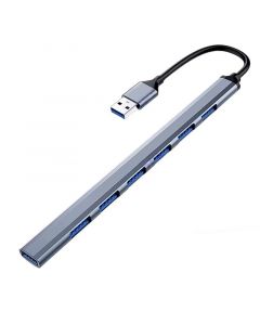 USB 3.0 Hub With 7 Port USB 3.0 Hub Splitter and 0.65ft Extended Cable(Purple)