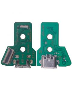USB Charging Port Board W/ 12Pin Flex Cable for Sony PlayStation 4 Controllers (JDS-050/JDS-055)