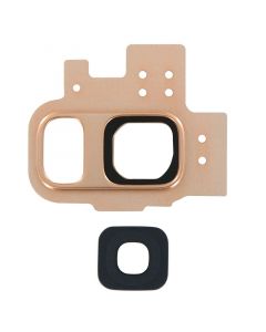 Back Camera Glass Lens and Cover Bezel Ring for Samsung Galaxy S9 (Gold)