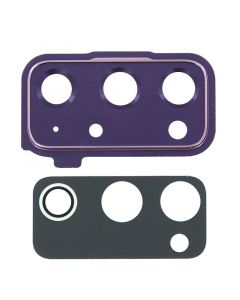 Back Camera Lens with Cover Bezel Ring for Samsung Galaxy S20 FE 5G (Purple)