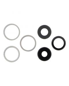 Back Camera Lens With Bracket and Frame Ring for iPhone 13 Pro/13 Pro Max-Silver