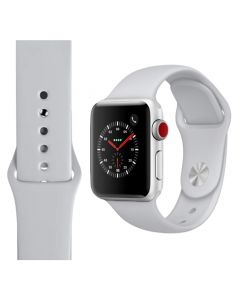 Silicone Strap for Apple iWatch Series (42/44/45/49MM)(Cloud Gray)