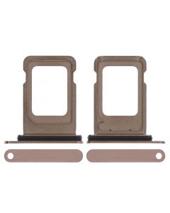Sim Card Tray with Waterproof Gasket Ring for iPhone 11 Pro Max(Gold)